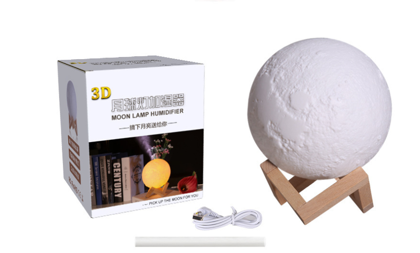 Đèn Ngủ Mặt Trăng Kèm Máy Tạo Ẩm Mini - Ảnh 2