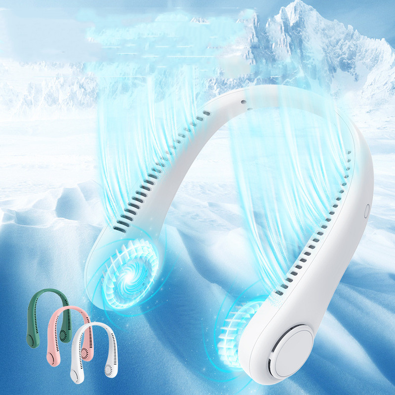 Quạt Đeo Cổ Sạc USB Mini Handsfree - Ảnh 4