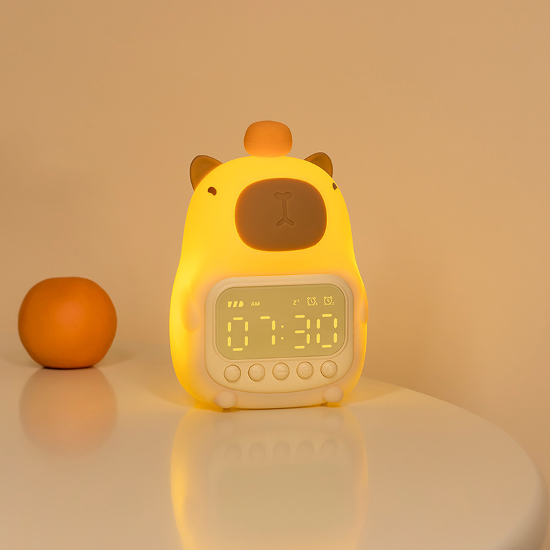Đồng Hồ Báo Thức Capybara Silicone Sạc Lại - Ảnh 3