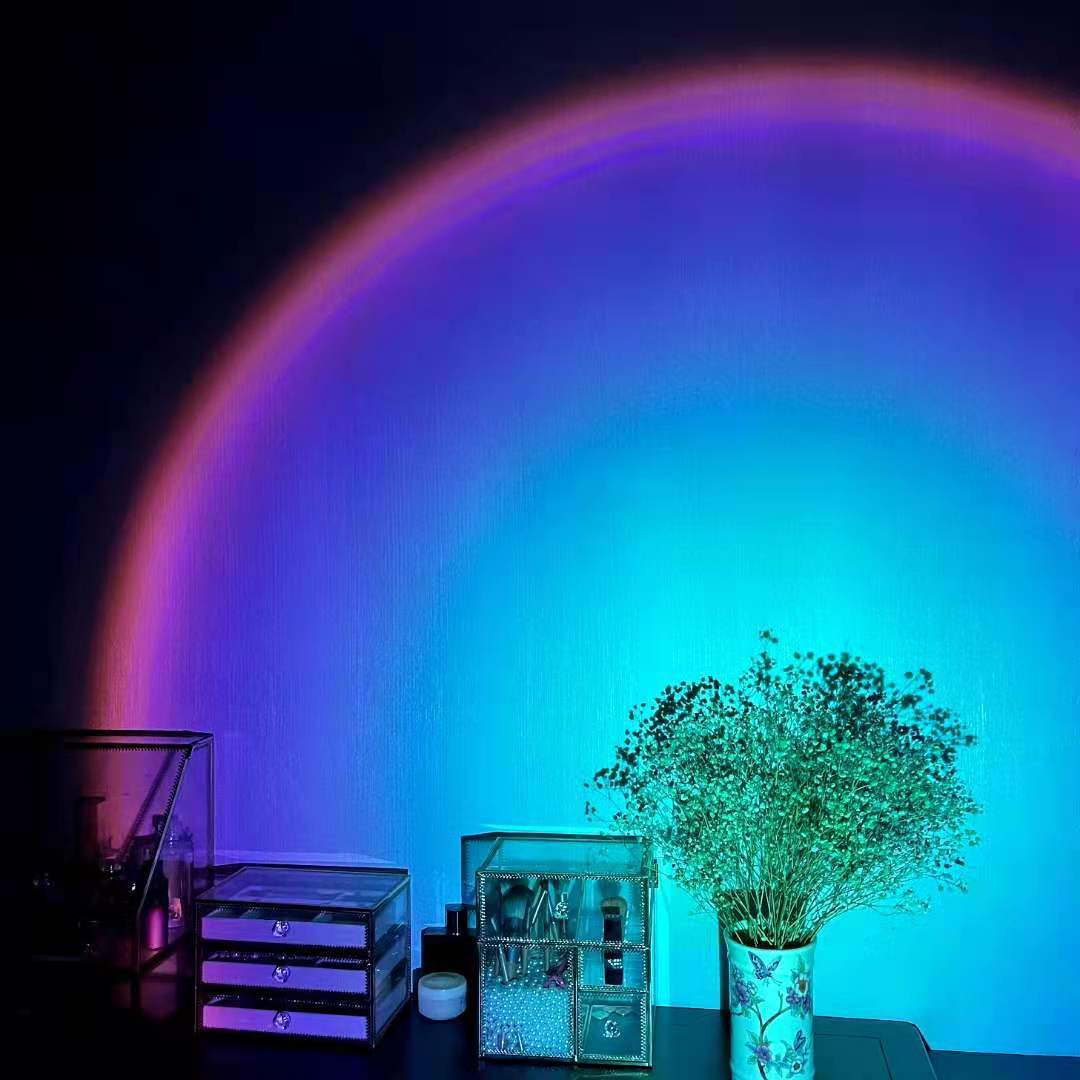 Đèn Cầu Vồng Sạc USB Sunset Lamp Rainbow - Ảnh 3