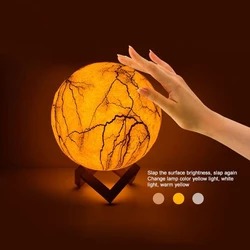 Đèn Ngủ 3D Mặt Trăng Vẽ Tay LED - Ảnh 3