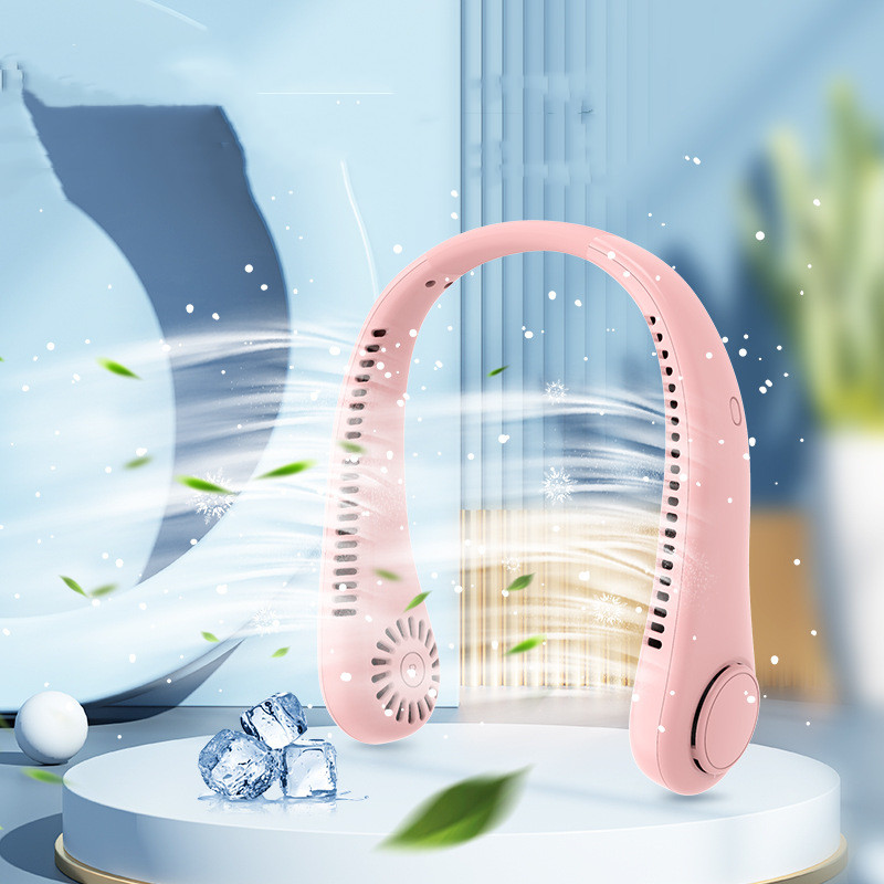 Quạt Đeo Cổ Sạc USB Mini Handsfree - Ảnh 3