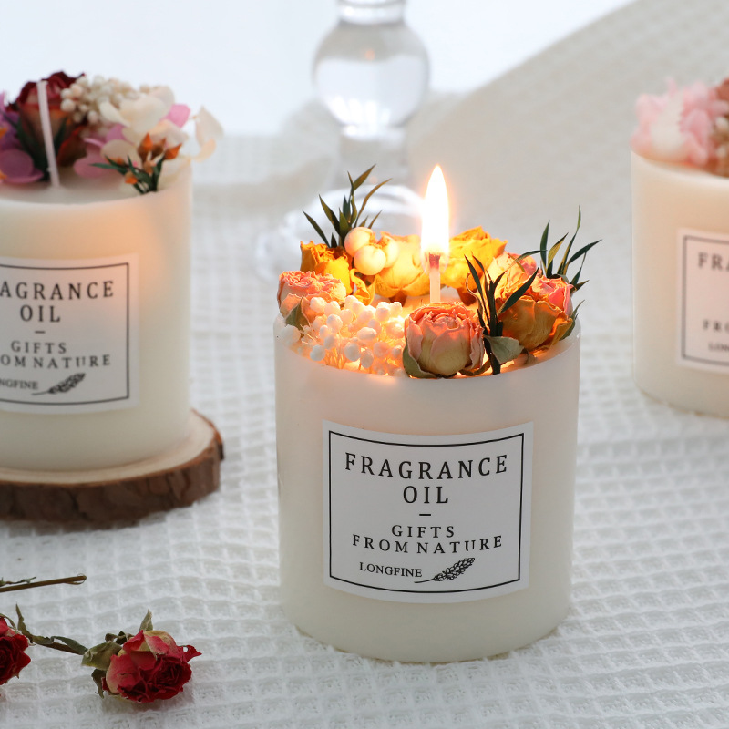 Hoa Khô Trang Trí Kèm Nến Thơm Romantic - Ảnh 2