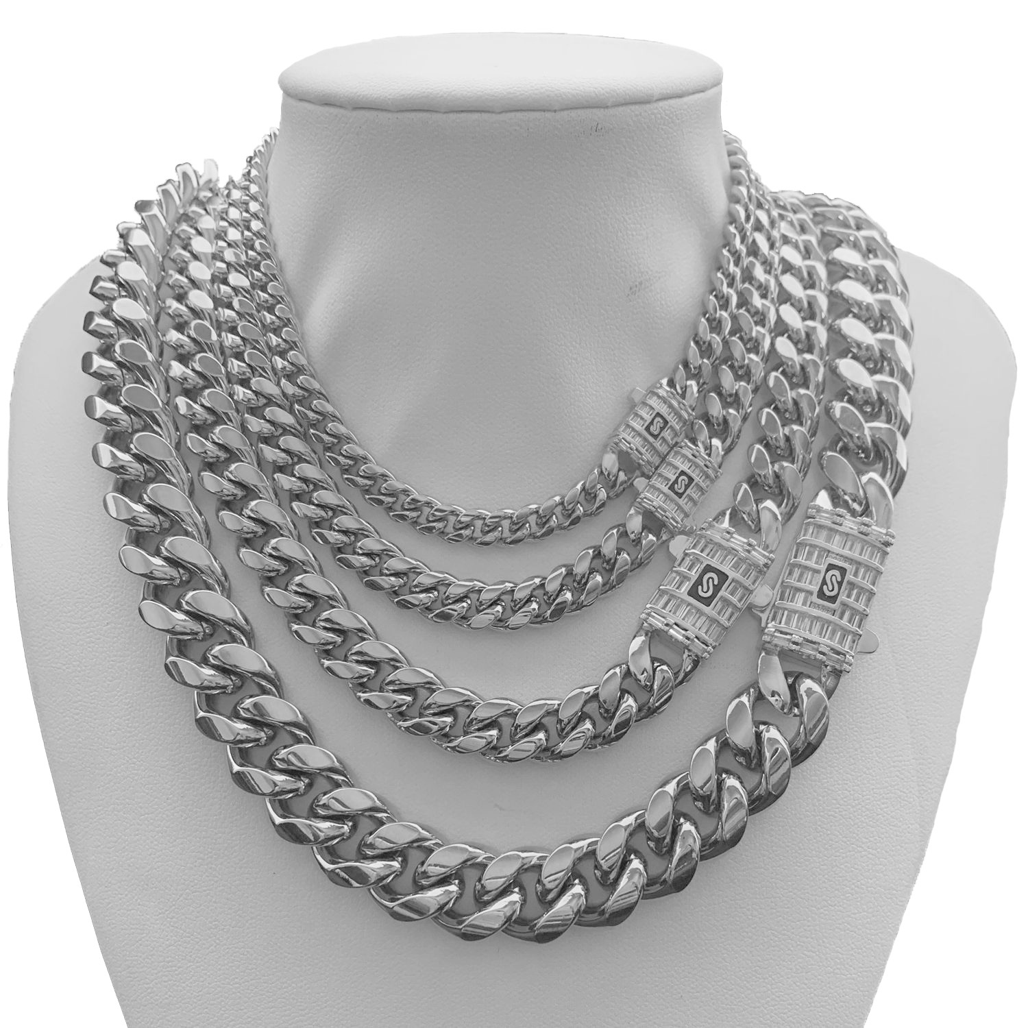 Dây Chuyền Nam Thép Không Gỉ Đính Đá Zircon - Ảnh 3