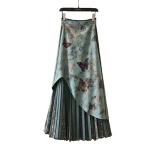 Váy Nữ In Thủy Mặc Thượng Lưu Cao Cấp